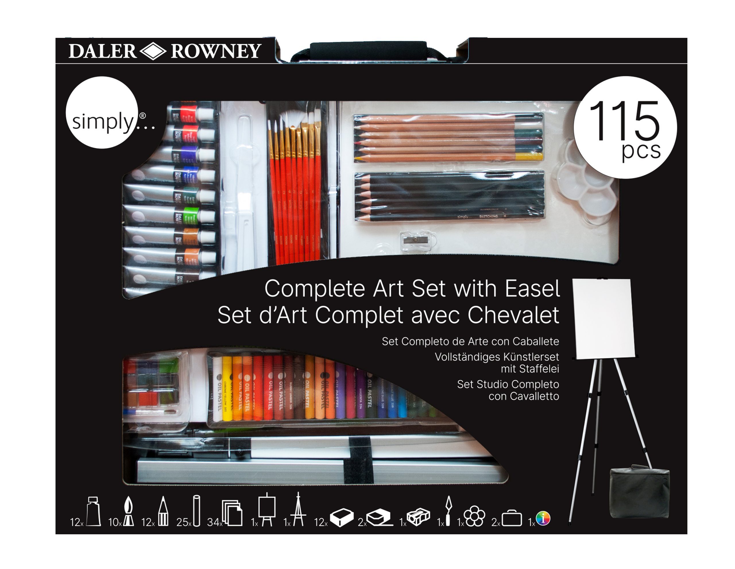 Daler Rowney FW Lot de 6 toiles rigides supportées pour applications de peinture lourde, 20,3 x 25,4 cm (D513462025